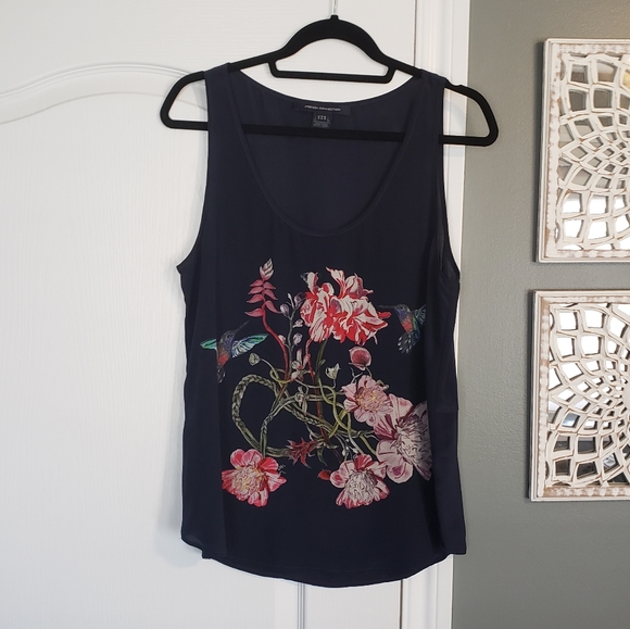 French Connection Tops - French Connection Floral Hummingbird Tank